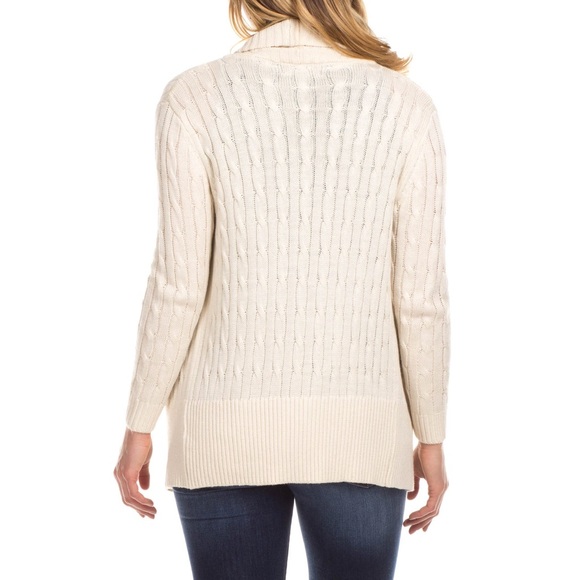 NWT Duffield Lane Women’s XS Campbell Cashmere Blend Cardigan in Ivory - Picture 3 of 15